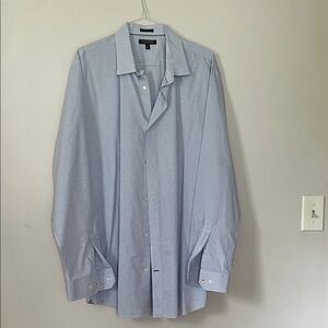 Banana Republic Light Blue Striped Dress Shirt